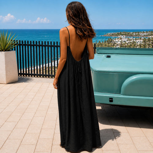 Vestido Maxi Espalda Descubierta
