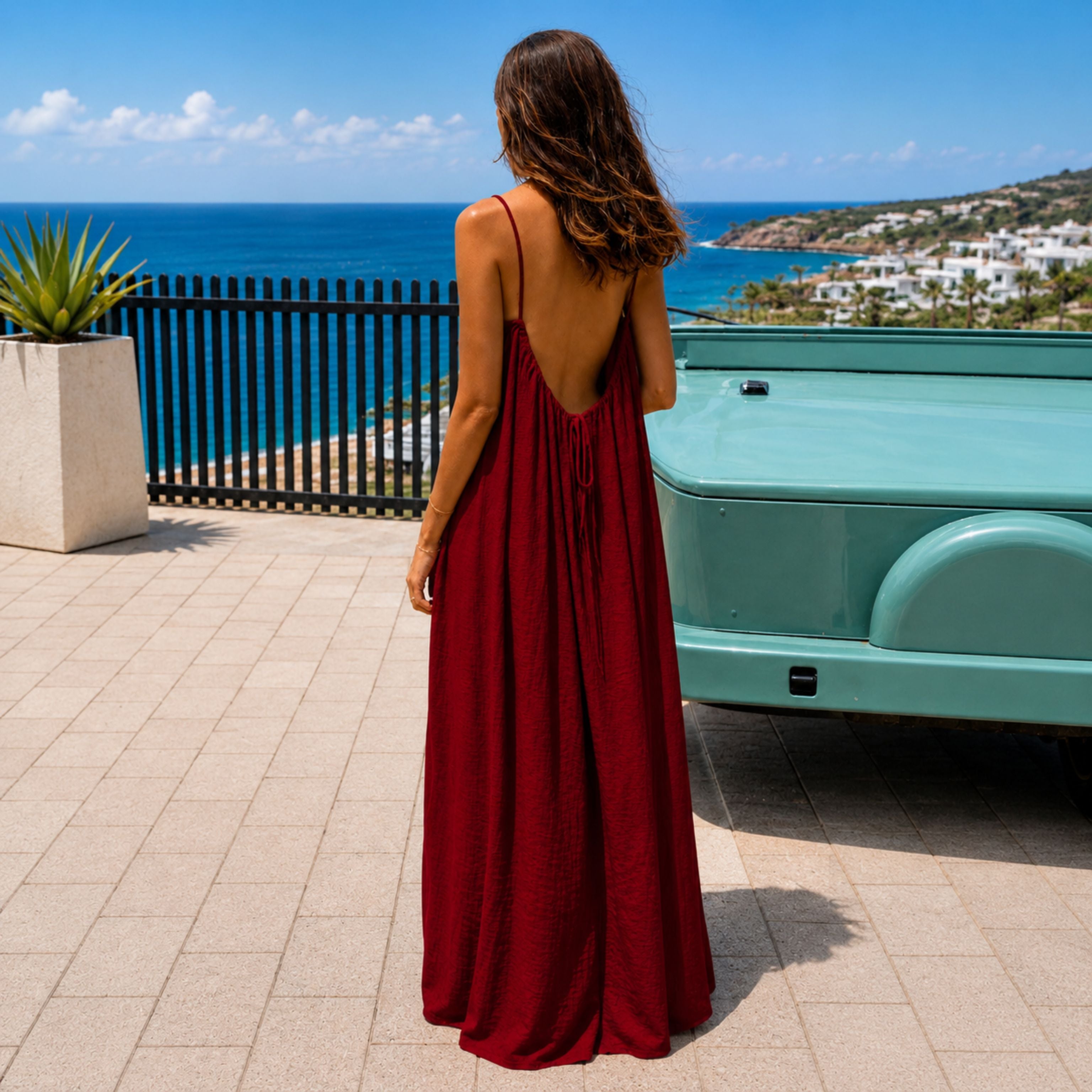 Vestido Maxi Espalda Descubierta